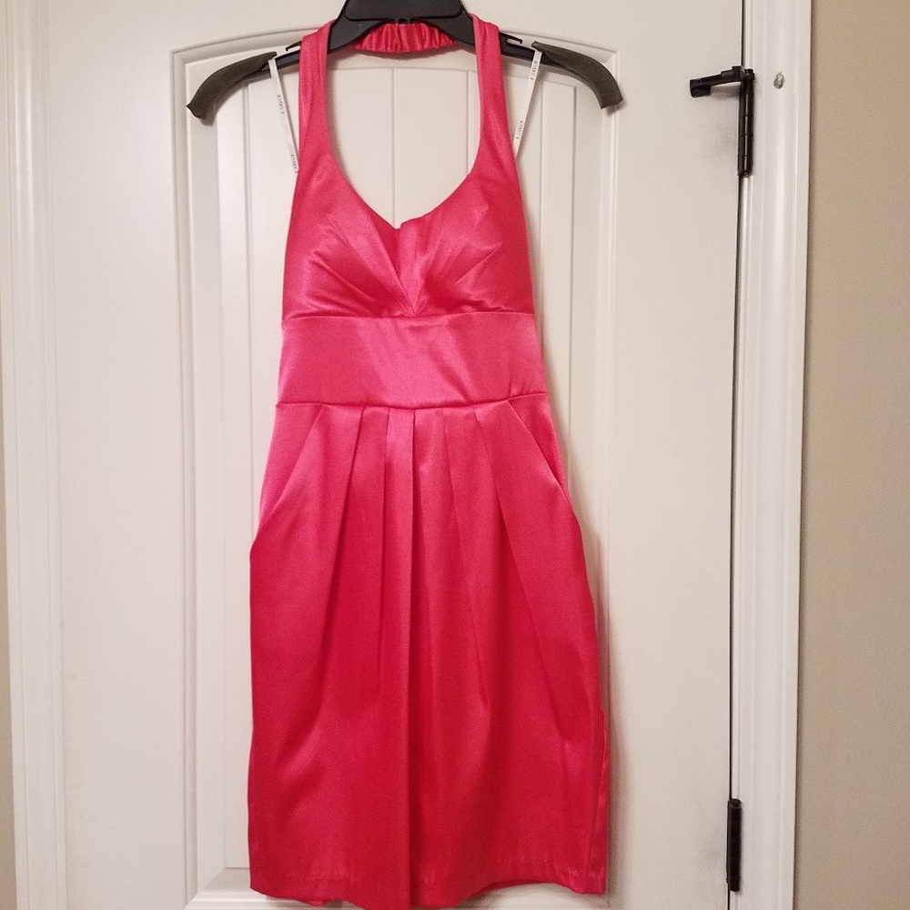 Hot Pink B. Darlin Halter Top Dress